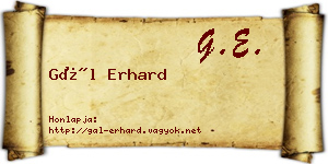 Gál Erhard névjegykártya