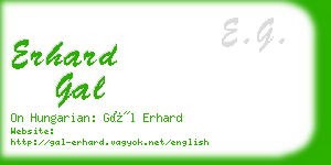 erhard gal business card